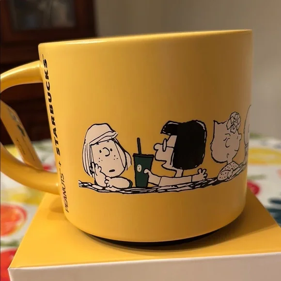 Starbucks Peanuts Snoopy 2025 Friendship Ceramic Coffee Tea Mug 14 oz NIB